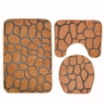 thumbnail image 1 of PUDMAD Tbathroom-rug-a145 3 Piece Bathroom Rugs Set Bath Rug Contour Mat and Toilet Lid Cover, 1 of 2