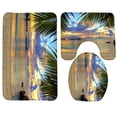 thumbnail image 1 of PUDMAD Tbathroom-rug-a218 3 Piece Bathroom Rugs Set Bath Rug Contour Mat and Toilet Lid Cover, 1 of 2