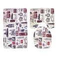 thumbnail image 1 of PUDMAD Tbathroom-rug-a97 3 Piece Bathroom Rugs Set Bath Rug Contour Mat and Toilet Lid Cover, 1 of 2