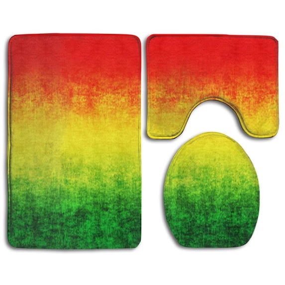 PUDMAD Thanksgiving Day 3 Piece Bathroom Rugs Set Bath Rug Contour Mat and Toilet Lid Cover