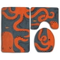 thumbnail image 1 of PUDMAD Thanksgiving Day13 3 Piece Bathroom Rugs Set Bath Rug Contour Mat and Toilet Lid Cover, 1 of 2