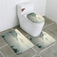 thumbnail image 1 of PUDMAD The Morning Mist 3 Piece Bathroom Rugs Set Bath Rug Contour Mat and Toilet Lid Cover, 1 of 2