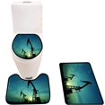 thumbnail image 1 of PUDMAD The Oil Pump 3 Piece Bathroom Rugs Set Bath Rug Contour Mat and Toilet Lid Cover, 1 of 2
