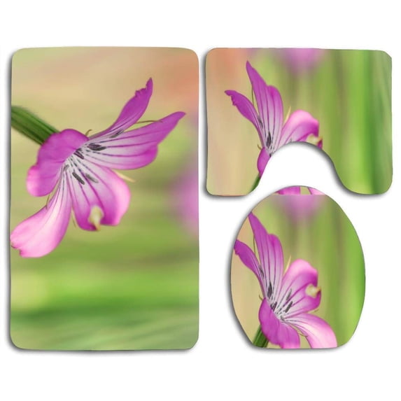 PUDMAD The Only Forecast That Counts is One That 3 Piece Bathroom Rugs Set Bath Rug Contour Mat and Toilet Lid Cover