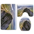 thumbnail image 1 of PUDMAD The Pride Donegal Errigal Mountain 3 Piece Bathroom Rugs Set Bath Rug Contour Mat and Toilet Lid Cover, 1 of 2