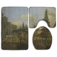 thumbnail image 1 of PUDMAD The Royal Castle In Warsaw 3 Piece Bathroom Rugs Set Bath Rug Contour Mat and Toilet Lid Cover, 1 of 2