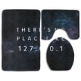 thumbnail image 1 of PUDMAD There's No Place Like 3 Piece Bathroom Rugs Set Bath Rug Contour Mat and Toilet Lid Cover, 1 of 2