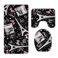 thumbnail image 1 of PUDMAD Thicken 3 Piece Bathroom Rugs Set Bath Rug Contour Mat and Toilet Lid Cover, 1 of 2
