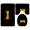thumbnail image 1 of PUDMAD Thrasher Flaming Logo 3 Piece Bathroom Rugs Set Bath Rug Contour Mat and Toilet Lid Cover, 1 of 2