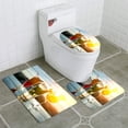 thumbnail image 1 of PUDMAD Three Exotic Cocktails in Rays Sun; 3 Piece Bathroom Rugs Set Bath Rug Contour Mat and Toilet Lid Cover, 1 of 2