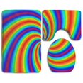 thumbnail image 1 of PUDMAD Tie Dye 3 Piece Bathroom Rugs Set Bath Rug Contour Mat and Toilet Lid Cover, 1 of 2