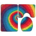 thumbnail image 1 of PUDMAD Tie Dye 3 Piece Bathroom Rugs Set Bath Rug Contour Mat and Toilet Lid Cover, 1 of 2