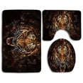 thumbnail image 1 of PUDMAD Tiger Backgrounds 3 Piece Bathroom Rugs Set Bath Rug Contour Mat and Toilet Lid Cover, 1 of 2