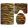 thumbnail image 1 of PUDMAD Tiger Black Gold 3 Piece Bathroom Rugs Set Bath Rug Contour Mat and Toilet Lid Cover, 1 of 2