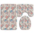 thumbnail image 1 of PUDMAD Tiger Portrait from Top Food Chain Polygonal Dangerous Beast 3 Piece Bathroom Rugs Set Bath Rug Contour Mat and Toilet Lid Cover, 1 of 2