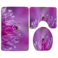 thumbnail image 1 of PUDMAD Tiny Insect on a Flower 3 Piece Bathroom Rugs Set Bath Rug Contour Mat and Toilet Lid Cover, 1 of 2