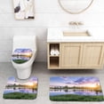 thumbnail image 1 of PUDMAD Tipsoo Lake MT Rainier 3 Piece Bathroom Rugs Set Bath Rug Contour Mat and Toilet Lid Cover, 1 of 2