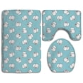 thumbnail image 1 of PUDMAD Toilet Roll Paper 3 Piece Bathroom Rugs Set Bath Rug Contour Mat and Toilet Lid Cover, 1 of 2