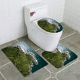 thumbnail image 1 of PUDMAD Top View Rocks in a Beach 3 Piece Bathroom Rugs Set Bath Rug Contour Mat and Toilet Lid Cover, 1 of 2