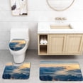 thumbnail image 1 of PUDMAD Top View from Airplane Beautiful View on Mountains from top Through Clouds 3 Piece Bathroom Rugs Set Bath Rug Contour Mat and Toilet Lid Cover, 1 of 2