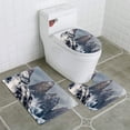 thumbnail image 1 of PUDMAD Torres del Paine Peaks Coming from Clouds 3 Piece Bathroom Rugs Set Bath Rug Contour Mat and Toilet Lid Cover, 1 of 2
