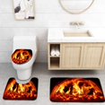 thumbnail image 1 of PUDMAD Traditional Oven 3 Piece Bathroom Rugs Set Bath Rug Contour Mat and Toilet Lid Cover, 1 of 2