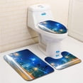 thumbnail image 1 of PUDMAD Trails on a City Street 3 Piece Bathroom Rugs Set Bath Rug Contour Mat and Toilet Lid Cover, 1 of 2