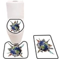thumbnail image 1 of PUDMAD Travel worl Monument Concept Extremely detaile inclu Elements 3 Piece Bathroom Rugs Set Bath Rug Contour Mat and Toilet Lid Cover, 1 of 2