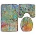 thumbnail image 1 of PUDMAD Tree Art Prints 3 Piece Bathroom Rugs Set Bath Rug Contour Mat and Toilet Lid Cover, 1 of 2