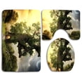 thumbnail image 1 of PUDMAD Tree House 3 Piece Bathroom Rugs Set Bath Rug Contour Mat and Toilet Lid Cover, 1 of 2