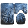 thumbnail image 1 of PUDMAD Tree Under Stars 3 Piece Bathroom Rugs Set Bath Rug Contour Mat and Toilet Lid Cover, 1 of 2