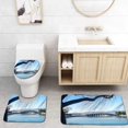 thumbnail image 1 of PUDMAD Tree at Summer Palace 3 Piece Bathroom Rugs Set Bath Rug Contour Mat and Toilet Lid Cover, 1 of 2