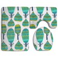 thumbnail image 1 of PUDMAD Triple Moon Pentacle 3 Piece Bathroom Rugs Set Bath Rug Contour Mat and Toilet Lid Cover, 1 of 2