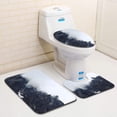 thumbnail image 1 of PUDMAD Troll Wall in Norway 3 Piece Bathroom Rugs Set Bath Rug Contour Mat and Toilet Lid Cover, 1 of 2
