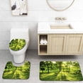 thumbnail image 1 of PUDMAD Tropical 3 Piece Bathroom Rugs Set Bath Rug Contour Mat and Toilet Lid Cover, 1 of 2