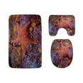 thumbnail image 1 of PUDMAD Tropical Beach Beach Starfish 3 Piece Bathroom Rugs Set Bath Rug Contour Mat and Toilet Lid Cover, 1 of 2