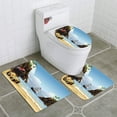 thumbnail image 1 of PUDMAD Tropical Island Treasure 3 Piece Bathroom Rugs Set Bath Rug Contour Mat and Toilet Lid Cover, 1 of 2