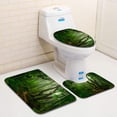 thumbnail image 1 of PUDMAD Tropical Jungle 3 Piece Bathroom Rugs Set Bath Rug Contour Mat and Toilet Lid Cover, 1 of 2