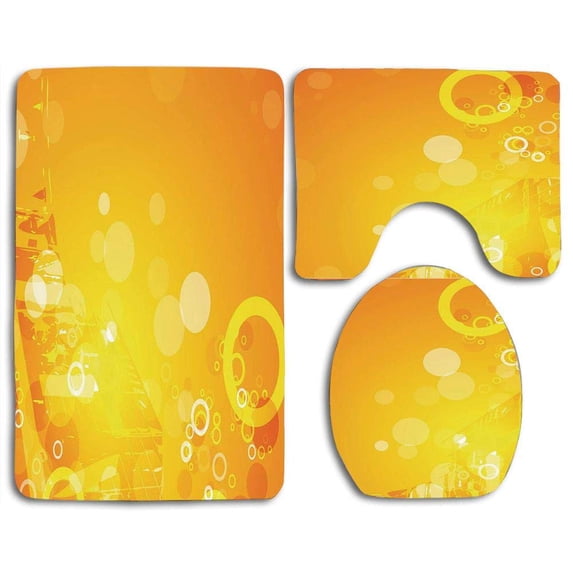 PUDMAD Tropical Long Wooden Jetty Over Atoll Maldivian Sea Tropical Resort Vacation 3 Piece Bathroom Rugs Set Bath Rug Contour Mat and Toilet Lid Cover