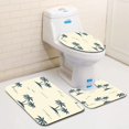 thumbnail image 1 of PUDMAD Tropical Palm Trees Seamless 3 Piece Bathroom Rugs Set Bath Rug Contour Mat and Toilet Lid Cover, 1 of 2