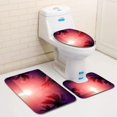 thumbnail image 1 of PUDMAD Tropical Sunset 3 Piece Bathroom Rugs Set Bath Rug Contour Mat and Toilet Lid Cover, 1 of 2