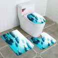 thumbnail image 1 of PUDMAD Tuna Fish 3 Piece Bathroom Rugs Set Bath Rug Contour Mat and Toilet Lid Cover, 1 of 2