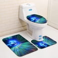 thumbnail image 1 of PUDMAD Tunnel 3 Piece Bathroom Rugs Set Bath Rug Contour Mat and Toilet Lid Cover, 1 of 2