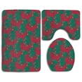 thumbnail image 1 of PUDMAD Turkmenistan Flag Mode 3 Piece Bathroom Rugs Set Bath Rug Contour Mat and Toilet Lid Cover, 1 of 2