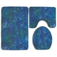 thumbnail image 1 of PUDMAD Turtle1 3 Piece Bathroom Rugs Set Bath Rug Contour Mat and Toilet Lid Cover, 1 of 2