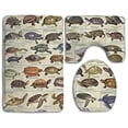 thumbnail image 1 of PUDMAD Turtles an Tortoises 3 Piece Bathroom Rugs Set Bath Rug Contour Mat and Toilet Lid Cover, 1 of 2
