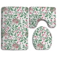 thumbnail image 1 of PUDMAD Twigs Berries Hedgehog 3 Piece Bathroom Rugs Set Bath Rug Contour Mat and Toilet Lid Cover, 1 of 2