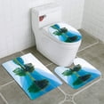 thumbnail image 1 of PUDMAD Two Jack Lake Morning Light Reflections Banff National Park Canada 3 Piece Bathroom Rugs Set Bath Rug Contour Mat and Toilet Lid Cover, 1 of 2