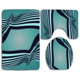 thumbnail image 1 of PUDMAD Two Two 3 Piece Bathroom Rugs Set Bath Rug Contour Mat and Toilet Lid Cover, 1 of 2