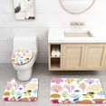 thumbnail image 1 of PUDMAD Underwater Elements 3 Piece Bathroom Rugs Set Bath Rug Contour Mat and Toilet Lid Cover, 1 of 2